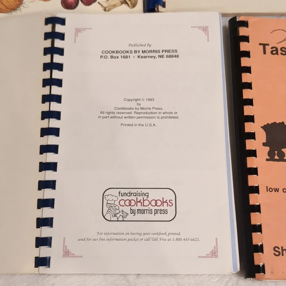 Assorted Spiral-Bound Cookbooks 1980-1990 retro used condition